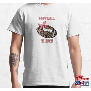Football Widow Leopard Print Bow Tshirt Tee